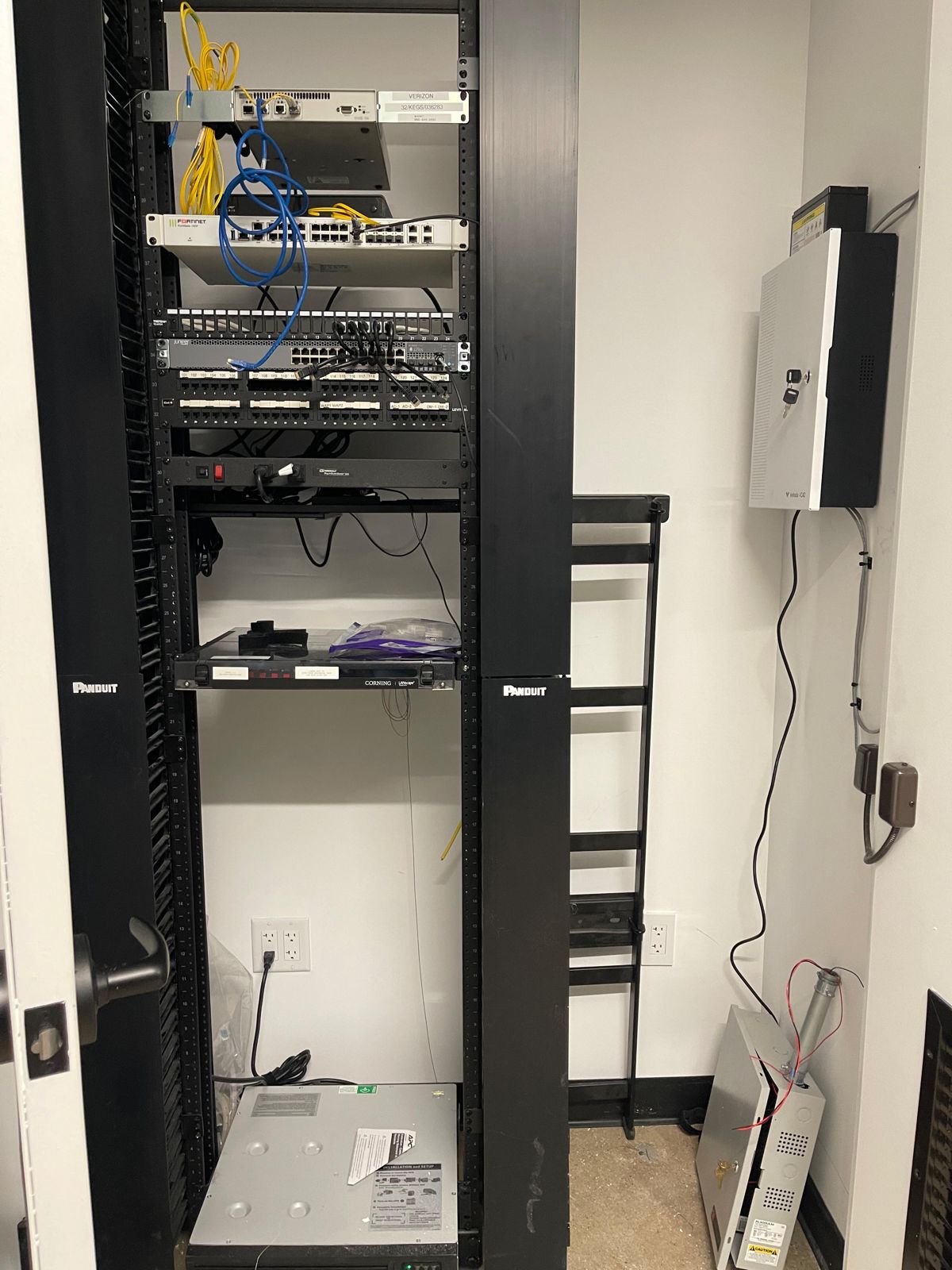 Verkada access control re-installed in the new data room